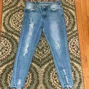 Go Go jeans in a size 9 in juniors with the distressed look.